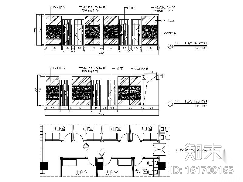 [河南]某证券营业厅内装饰图（含效果）cad施工图下载【ID:161700165】