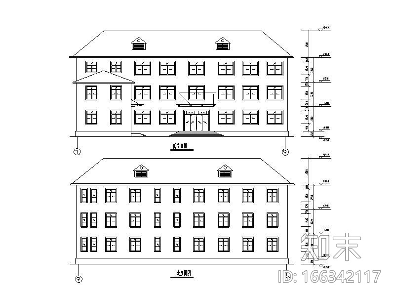 钢框架办公楼建筑结构施工图(含模型)施工图下载【ID:166342117】