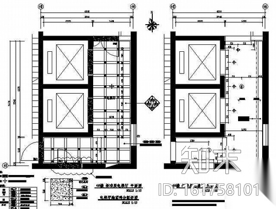 某商住楼大堂装饰施工图cad施工图下载【ID:161758101】