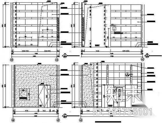 某商住楼大堂装饰施工图cad施工图下载【ID:161758101】