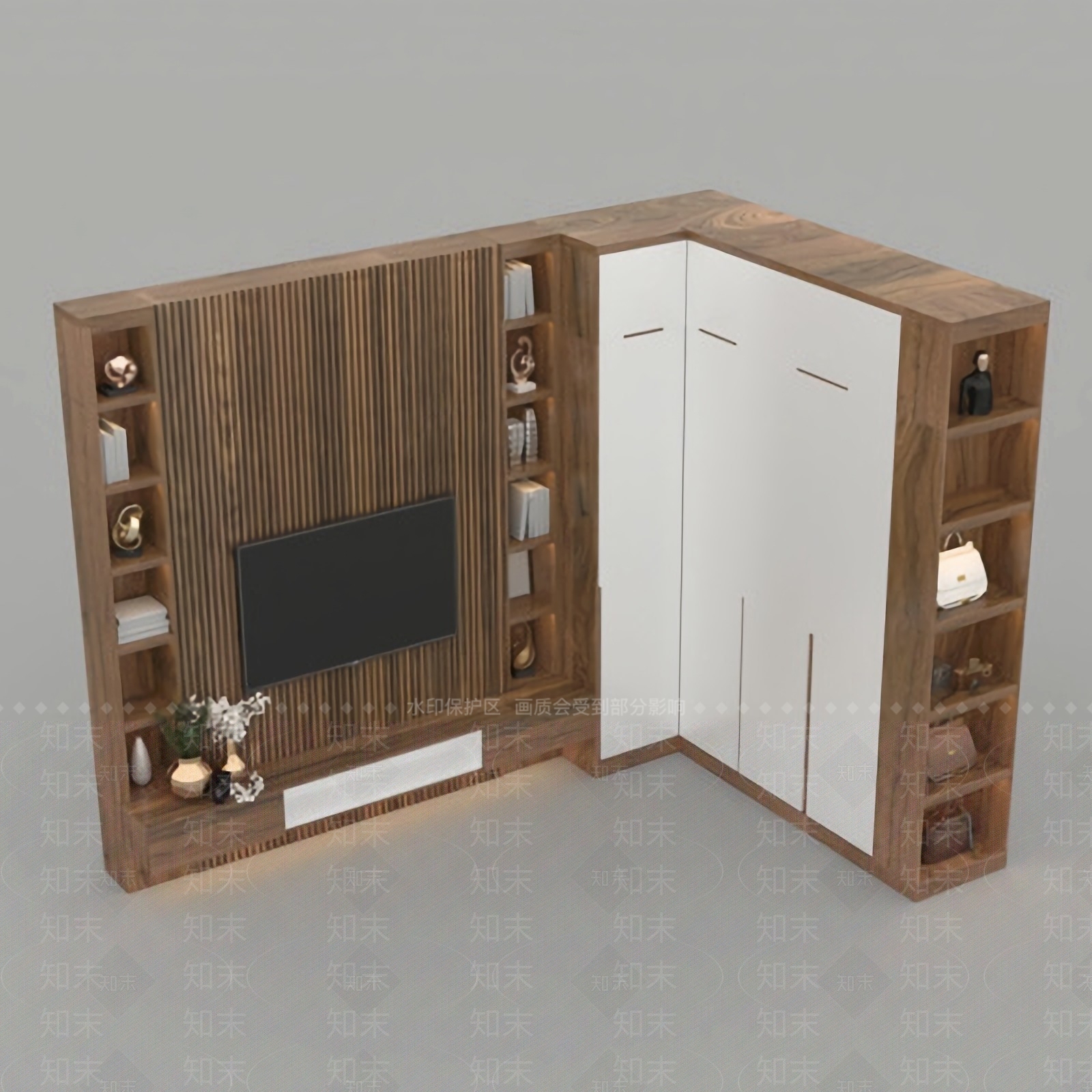 现代衣柜3D模型下载【ID:1123252830】
