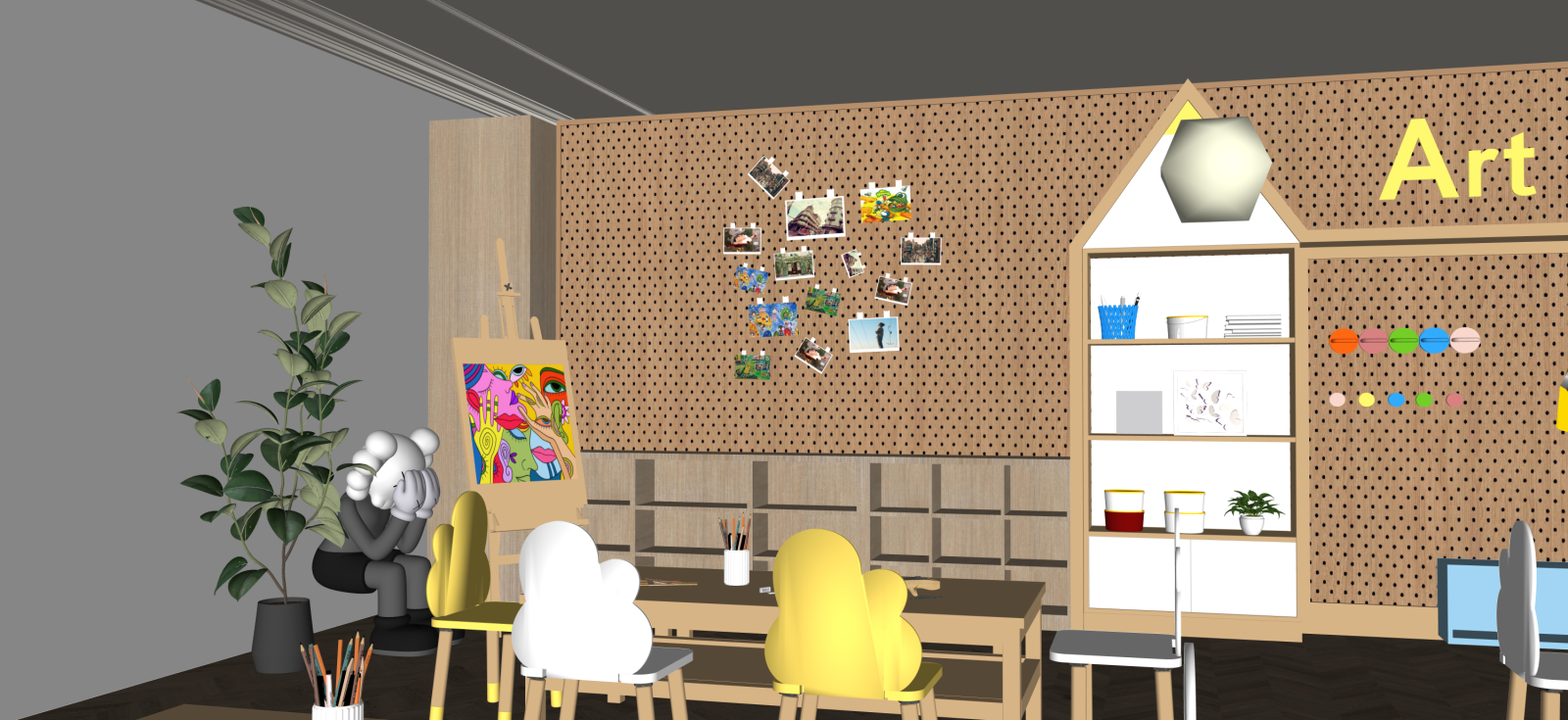 现代手工坊SU模型下载【ID:1222252351】