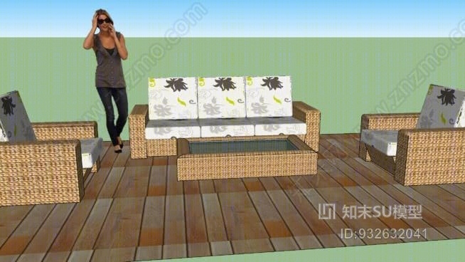 室外家具-雷坦家具SU模型下载【ID:932632041】