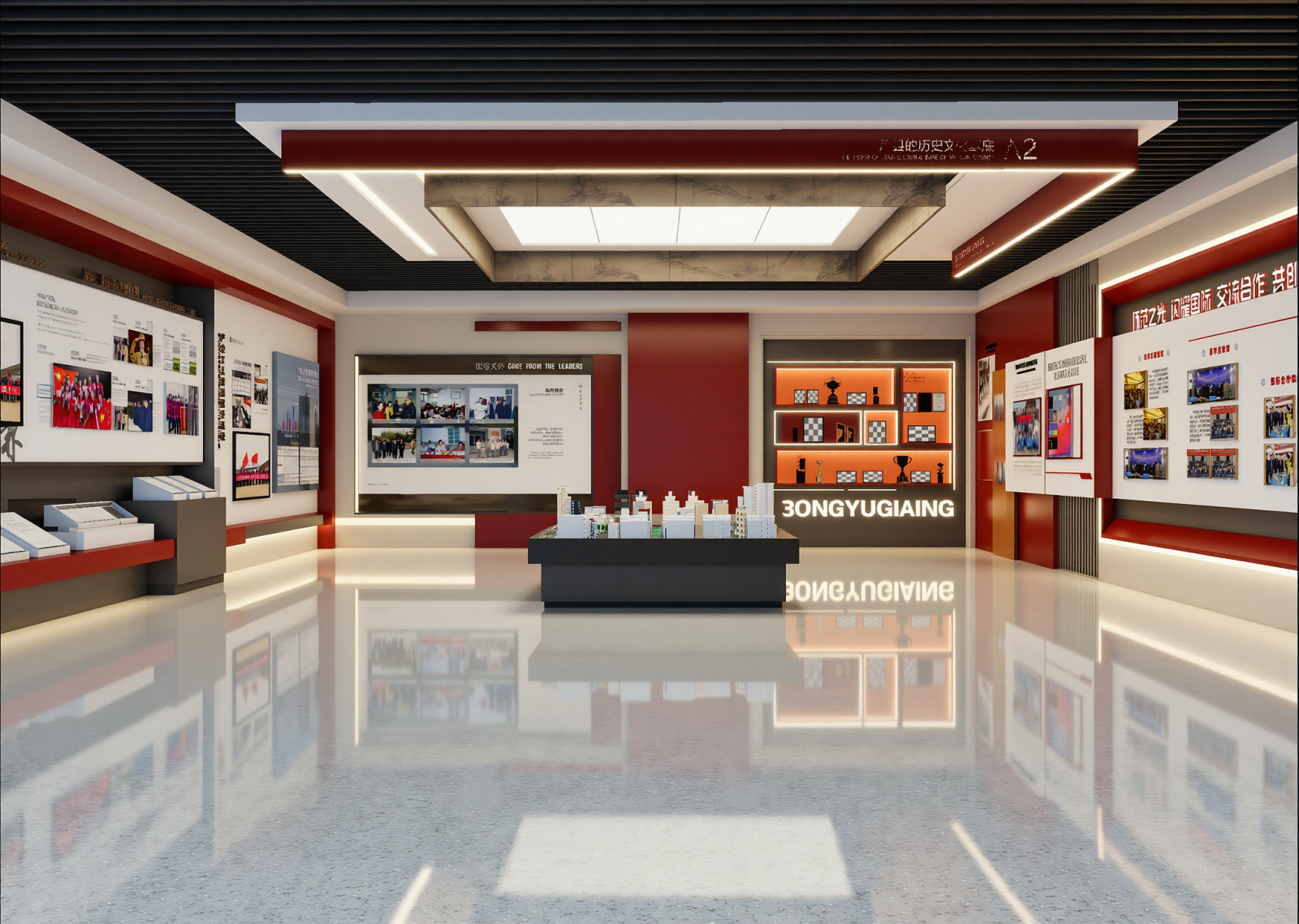 现代企业文化展厅3D模型下载【ID:1215060876】