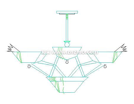 吊灯cad施工图下载【ID:181455186】