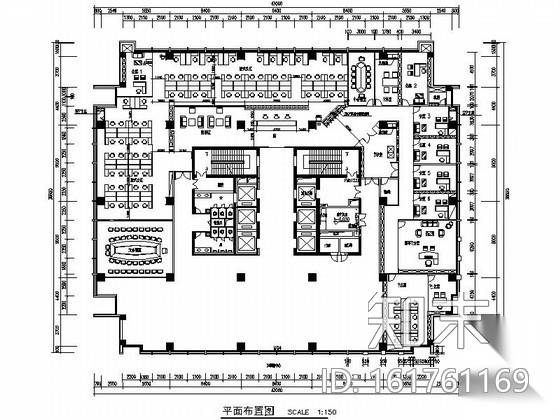 [广东]某药业集团办公室室内装修施工图cad施工图下载【ID:161761169】