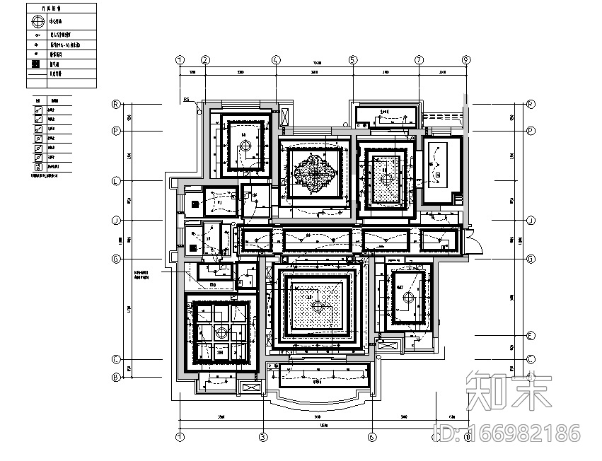 [上海]高档法式奢华样板房设计施工图（附效果图）cad施工图下载【ID:166982186】
