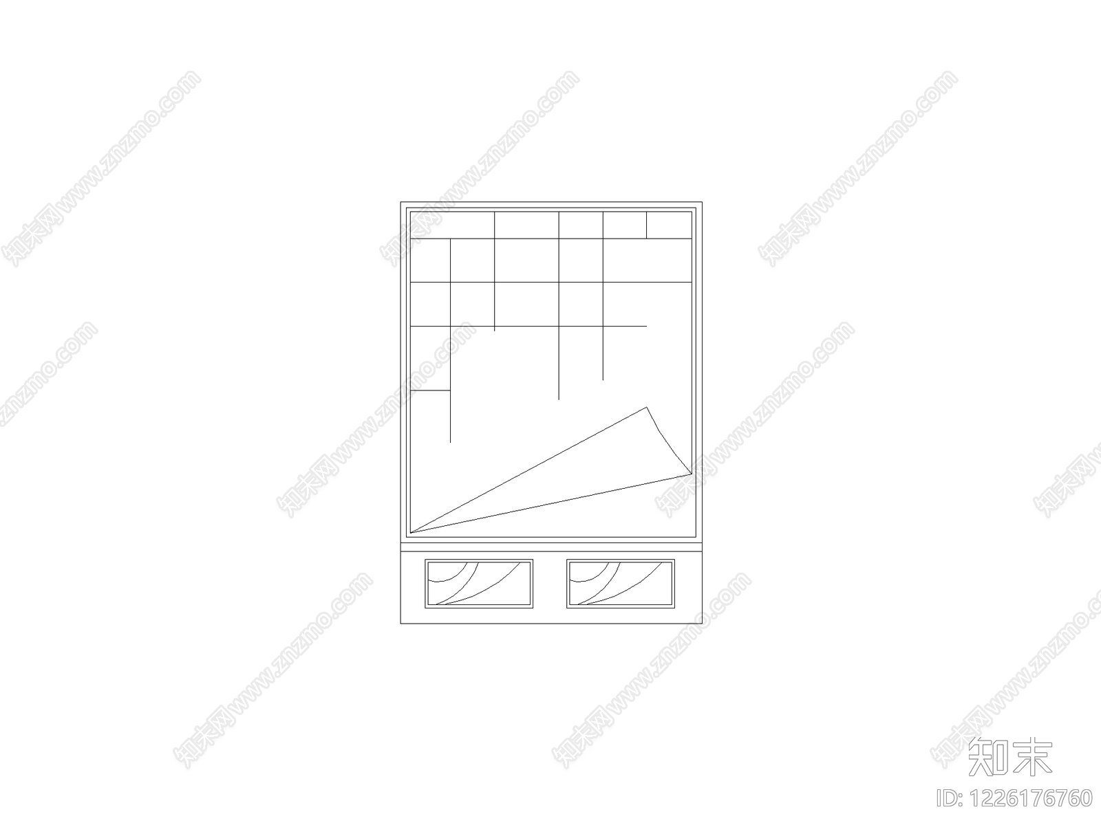 柜子cad施工图下载【ID:1226176760】