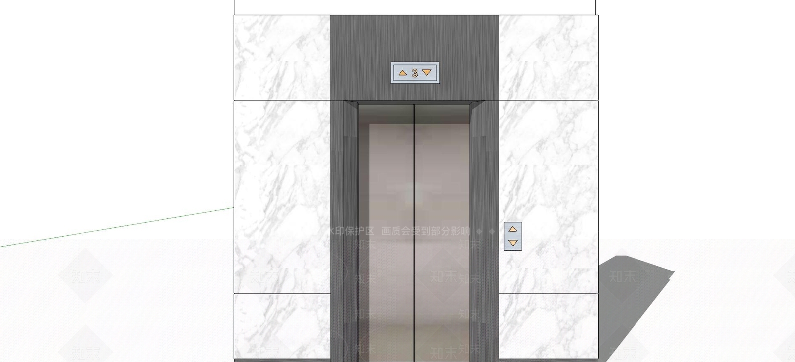 观光电梯SU模型下载【ID:182001259】