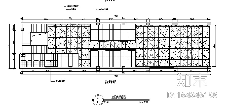 英伦风网吧网咖室内空间设计施工图（附效果图）施工图下载【ID:164846138】