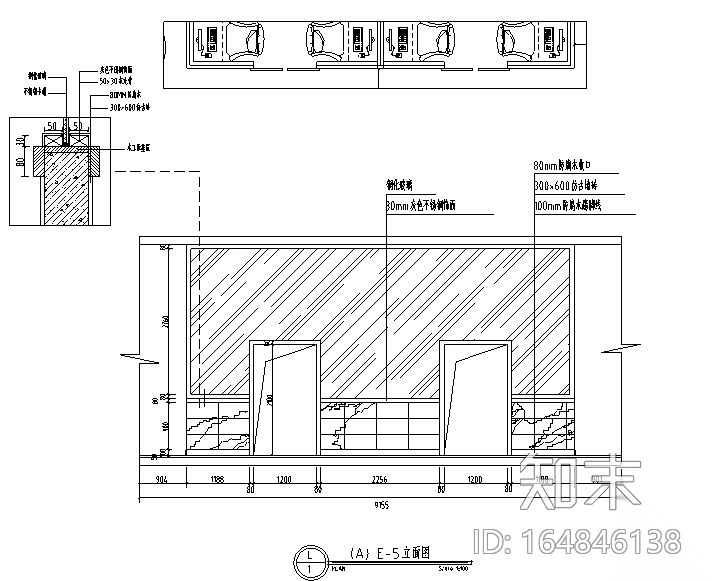 英伦风网吧网咖室内空间设计施工图（附效果图）施工图下载【ID:164846138】