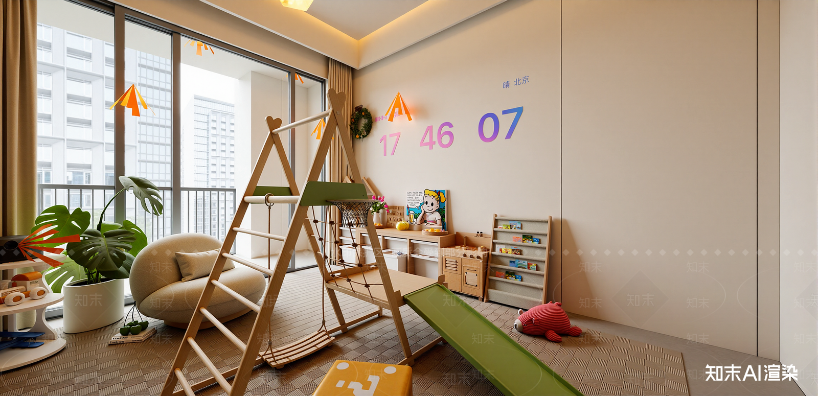 现代幼儿园内部SU模型下载【ID:1216078671】