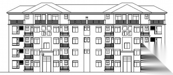 某五层住宅楼建筑施工图施工图下载【ID:149843124】