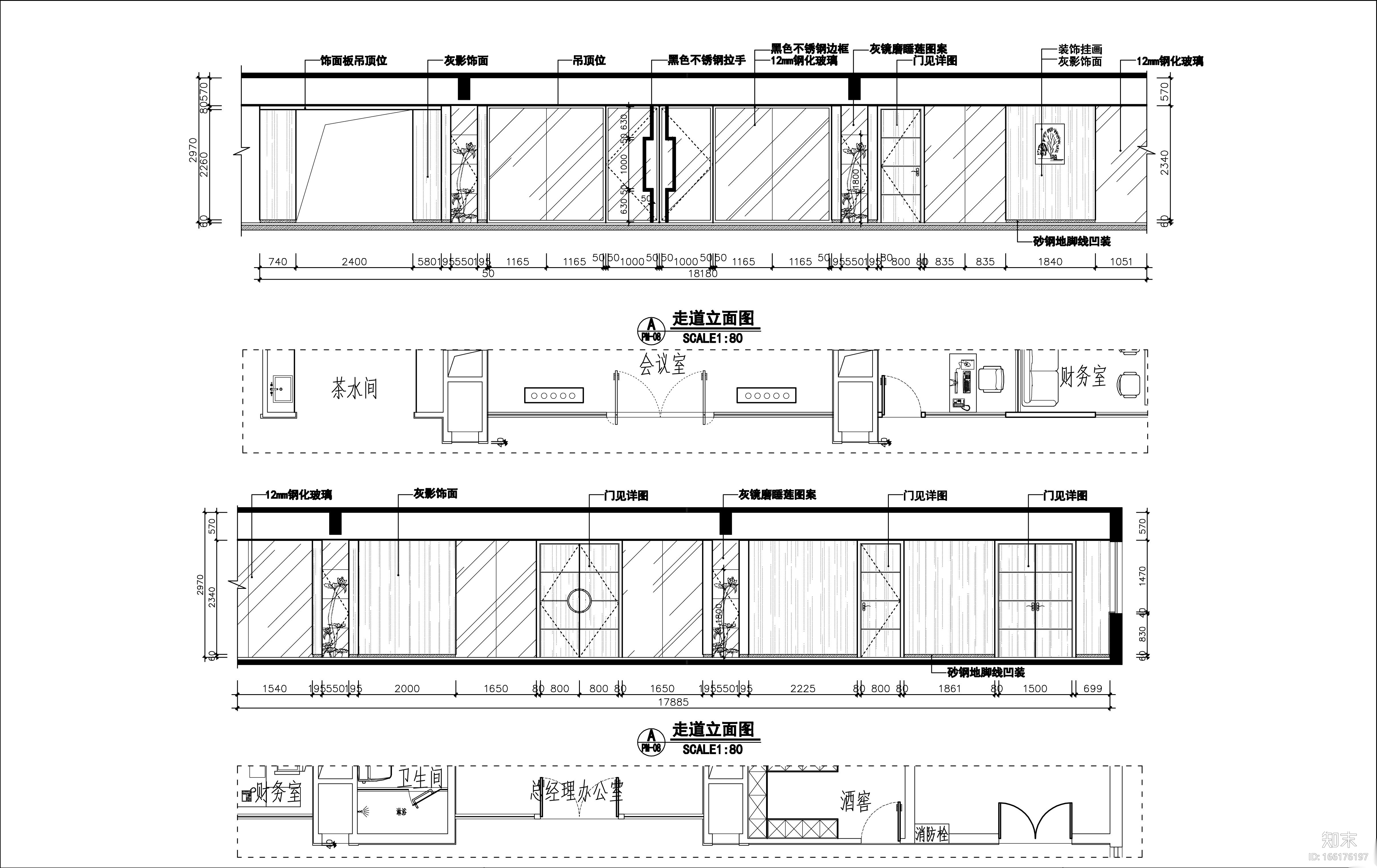 [重庆]现代风格国际办公楼设计施工图（附效果图）cad施工图下载【ID:166176197】