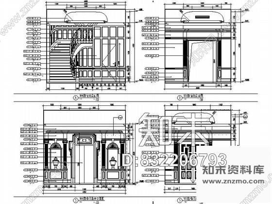 图块/节点奢华楼梯间立面图施工图下载【ID:832206793】