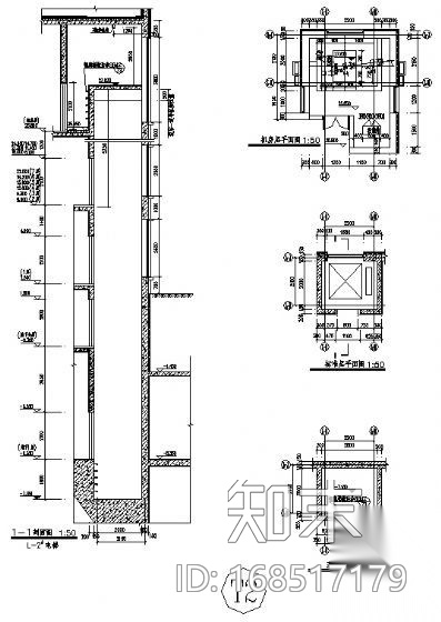 电梯大样图cad施工图下载【ID:168517179】