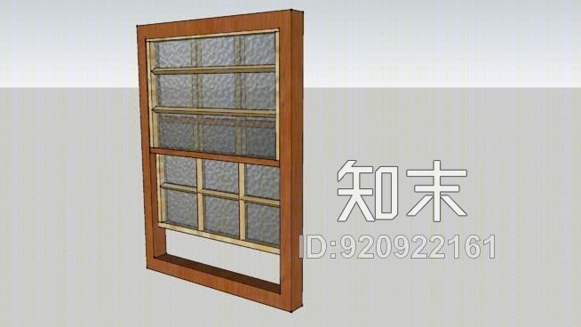 窗框与窗扇的窗口，磨砂玻璃的磨砂玻璃/SU模型下载【ID:920922161】