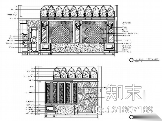 10人KTV包厢室内装修设计图cad施工图下载【ID:161807189】