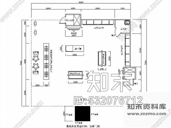 施工图北京54平方运动品牌专卖店装修图cad施工图下载【ID:532076712】