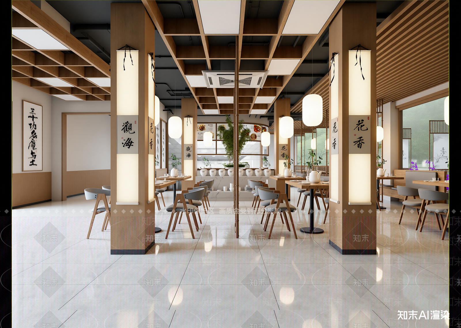 新中式茶馆3D模型下载【ID:1214618265】
