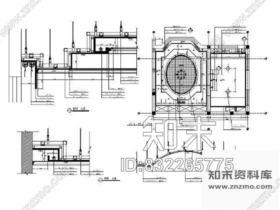 图块/节点厨房及餐厅吊顶详图施工图下载【ID:832265775】