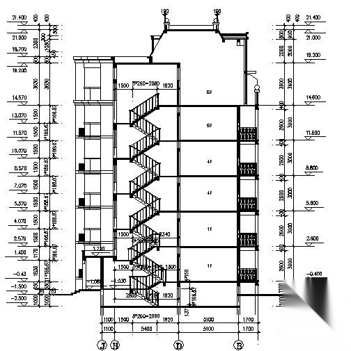 [洛阳]某六层住宅楼建筑施工图cad施工图下载【ID:149843122】