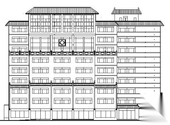 某九层商业楼建筑施工图cad施工图下载【ID:151463180】