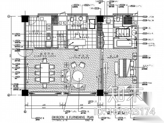 [厦门]豪华假日五星级酒店总经理房装修图cad施工图下载【ID:161945174】