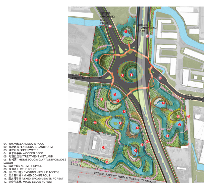 [江苏]昆山滨水生态修复公园景观方案文本cad施工图下载【ID:160921177】