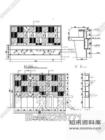 图块/节点酒店大厅吧台详图施工图下载【ID:832266771】
