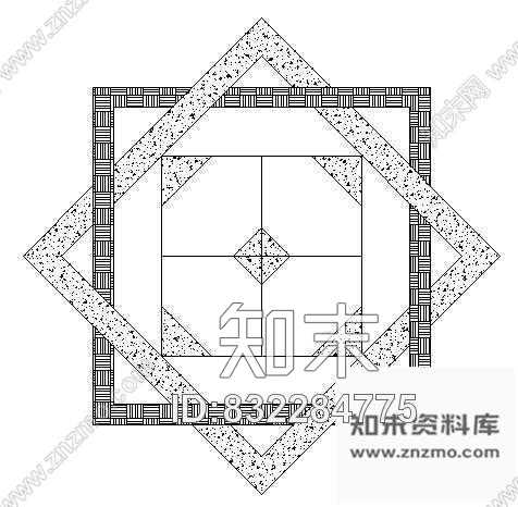 图块/节点地面拼花1cad施工图下载【ID:832284775】