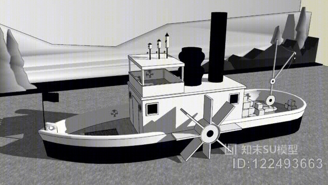 汽船威利3D（迪斯尼）SU模型下载【ID:122493663】