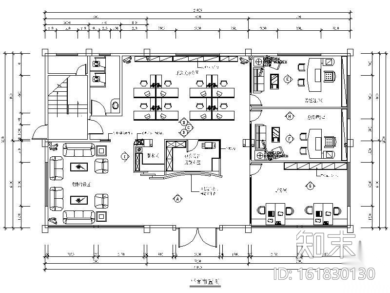 某气体有限公司办公楼装修图施工图下载【ID:161830130】