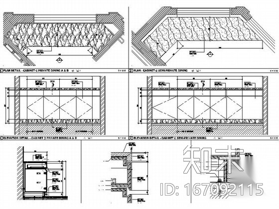 现代海鲜餐厅橱柜节点详图CAD图块下载施工图下载【ID:167092115】