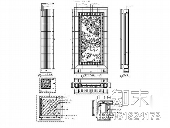 某大厦半地下办公大厅装修图（含效果）cad施工图下载【ID:161824173】