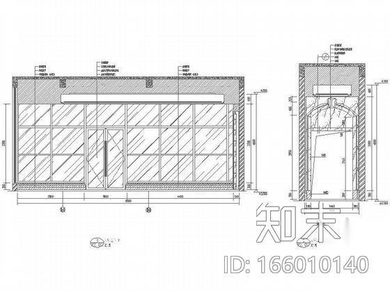 典雅简欧风格住宅入户大堂装修施工图（含效果）cad施工图下载【ID:166010140】