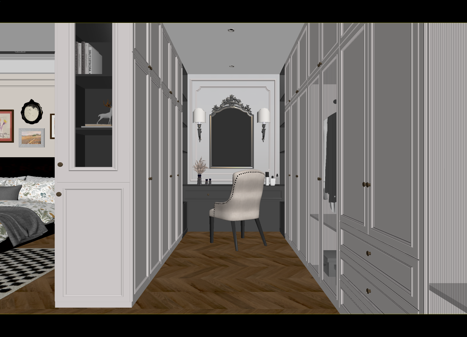 法式衣帽间3D模型下载【ID:1214714076】