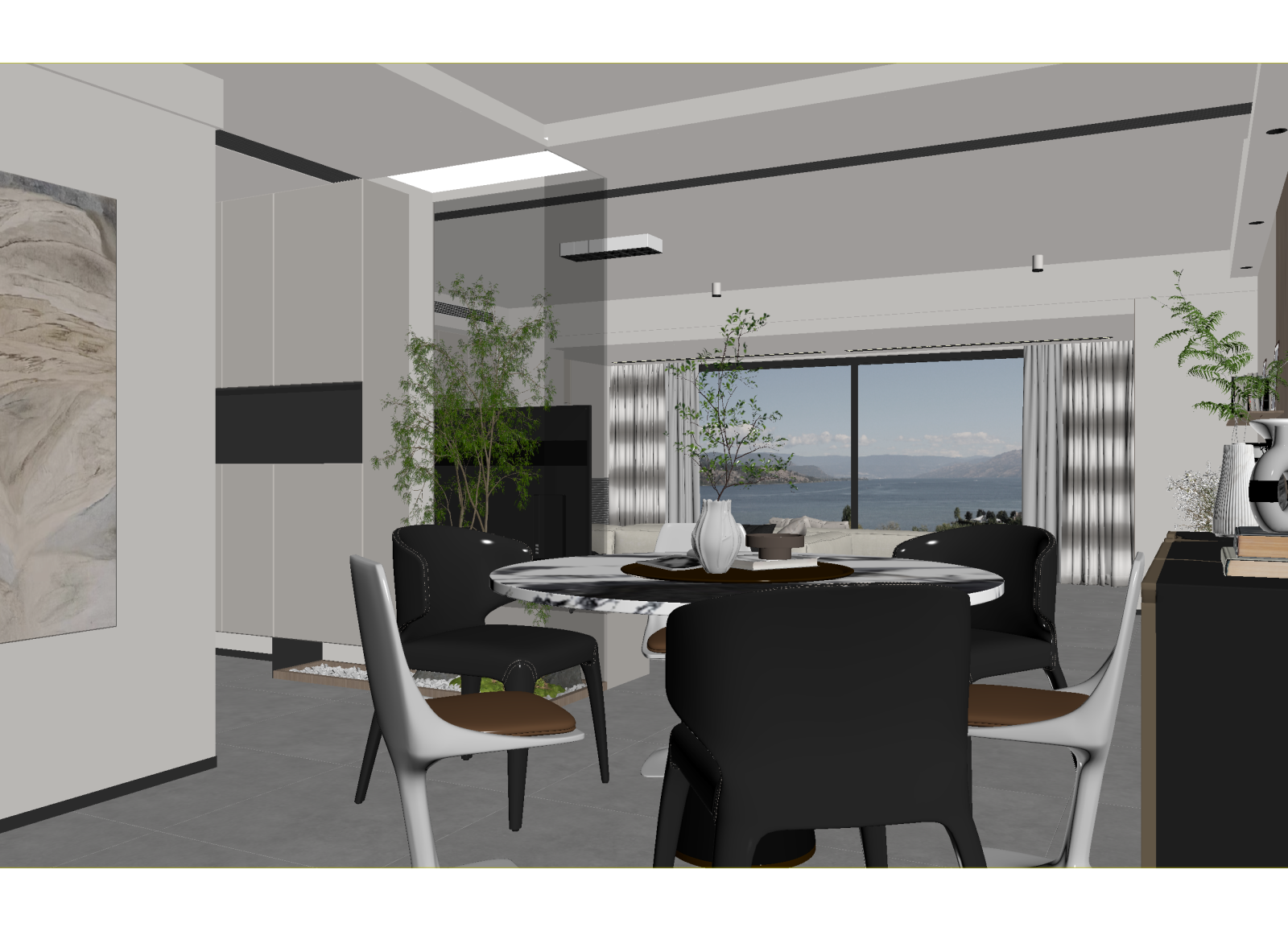现代家居餐厅3D模型下载【ID:1214670218】