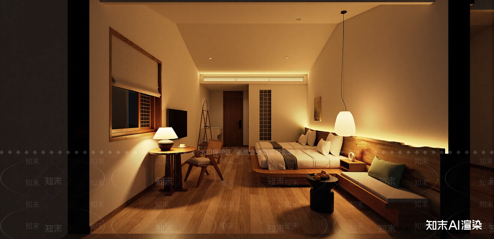 侘寂家居卧室SU模型下载【ID:1215208275】