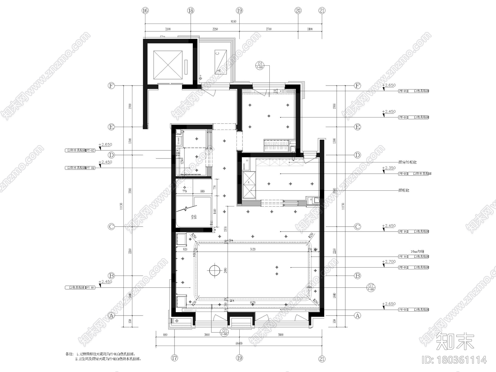 [天津]227㎡三居室中叠别墅装修设计施工图施工图下载【ID:180361114】