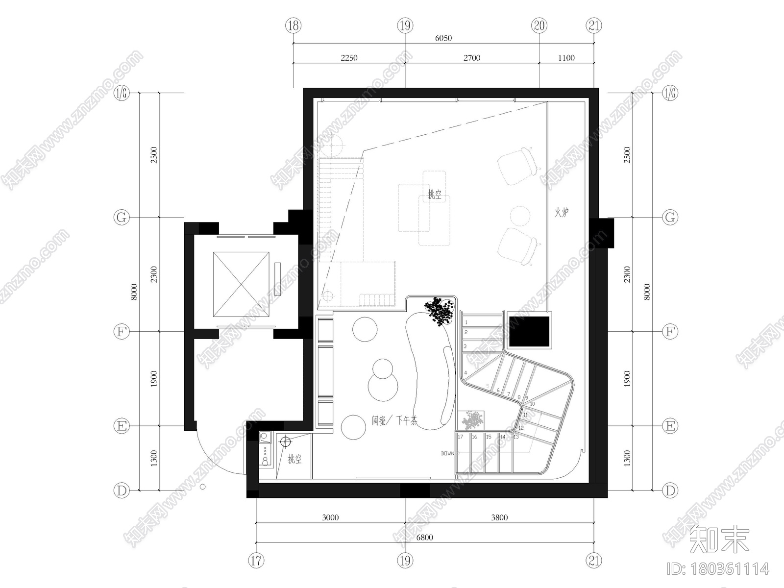 [天津]227㎡三居室中叠别墅装修设计施工图施工图下载【ID:180361114】