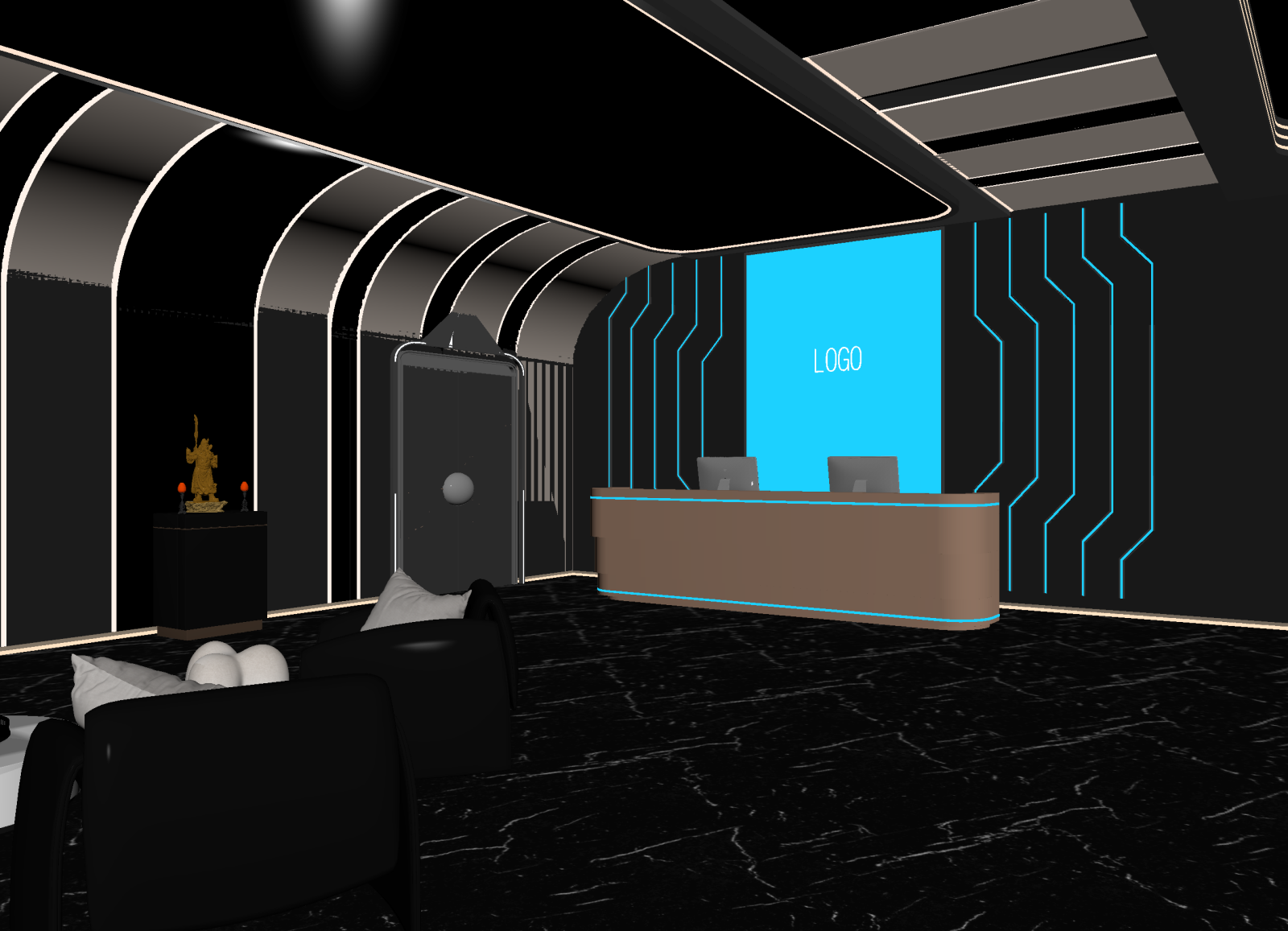 现代科技展厅3D模型下载【ID:1214785069】