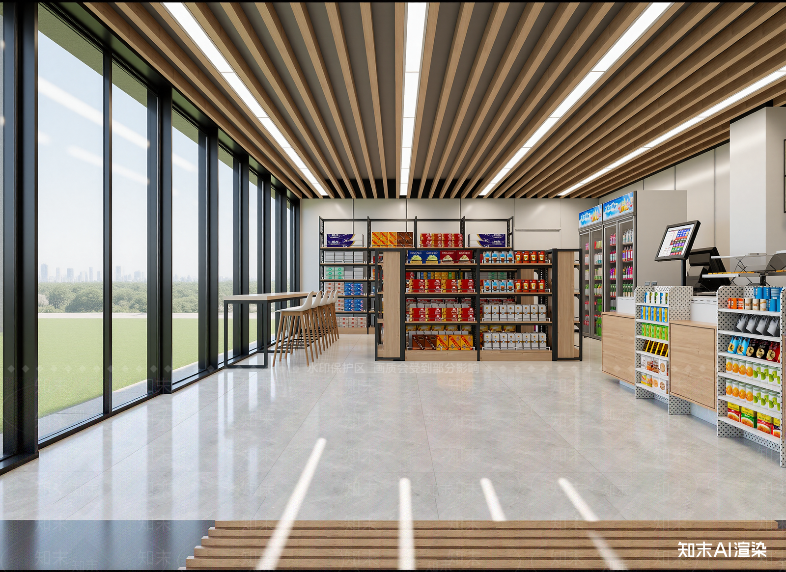 现代便利店3D模型下载【ID:1215023431】