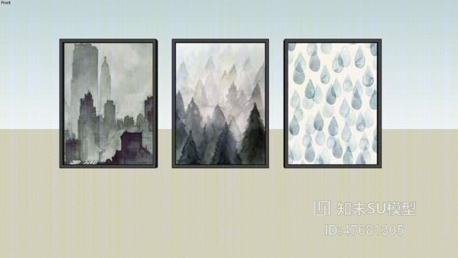 挂画SU模型下载【ID:47681305】