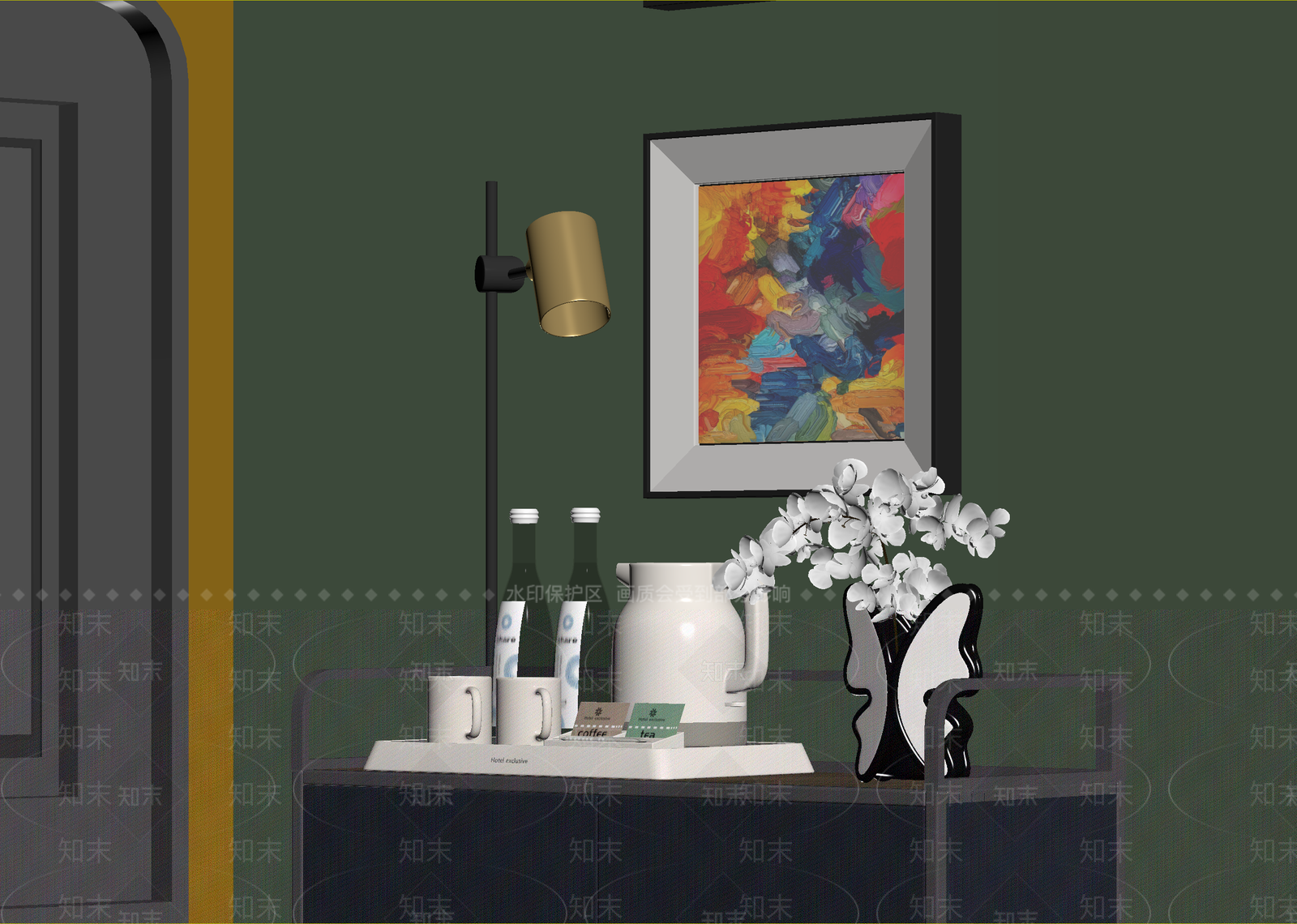 现代玄关3D模型下载【ID:1215007744】