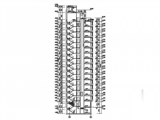 某十六层连板住宅楼建筑施工图cad施工图下载【ID:167624167】