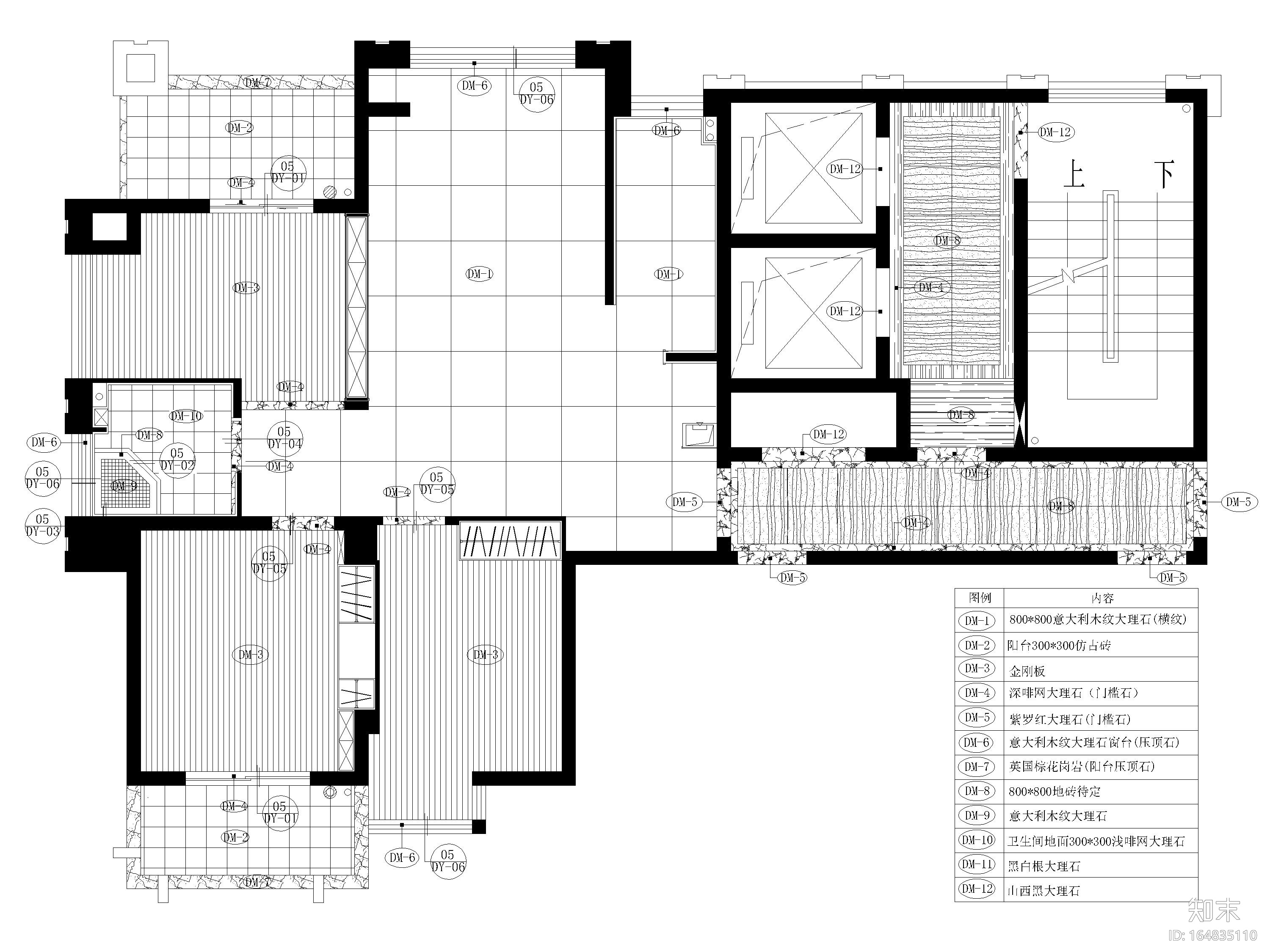 [福州]130㎡现代两居室样板房施工图+实景图cad施工图下载【ID:164835110】