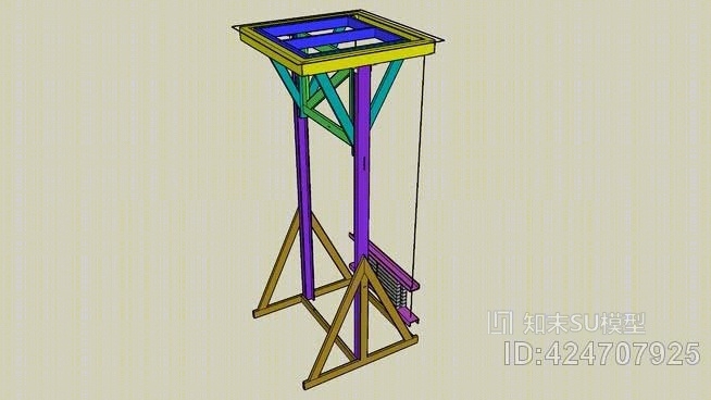 舞台升降SU模型下载【ID:424707925】