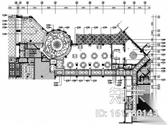 [深圳]豪华酒店餐厅室内装修CAD竣工图（含实景）cad施工图下载【ID:161780143】