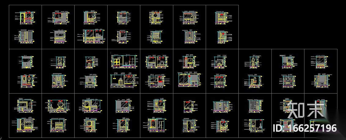 20余套台盆立面设计图施工图下载【ID:166257196】